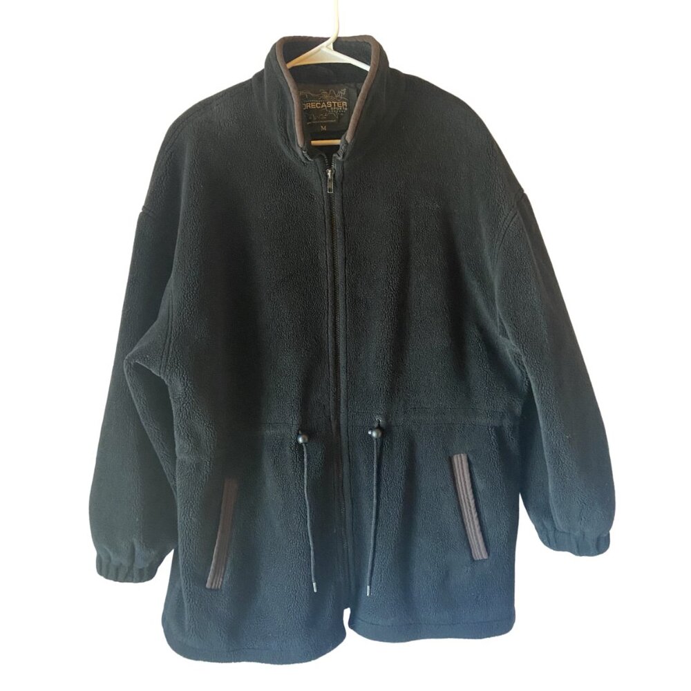 ❄️❄️ VTG Forecaster Sport Fleece Jacket Black Mid Length Women's Size Medium